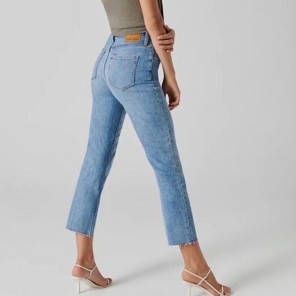 NWOT Womens Denim Forum The Arlo Hi-Rise Straight 24 Blue Jeans Button Fly - Picture 16 of 16